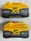 New Dewalt 2026 Powerpack 20V Max Xr 8.0AH Li- Ion Batteries DCB2108-2. Fixed Price $249.49.