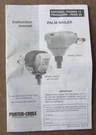 Original Vintage Porter Cable Palm Nailer Instruction Manual PN650. Fixed Price $9.72.