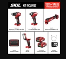 Skil Pwr Core 12-VOLT 5-TOOL Brushless Power Combo Kit Newest Model CB8368A. Fixed Price $154.99.