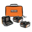 Ridgid Starter Kit 18-VOLT Lithium-ion (2) 4.0 Ah Battery With Charger And Bag. Fixed Price $106.76.