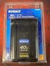 Kobalt 2AH Li-ion Battery Black/blue 3809903. Fixed Price $44.99.