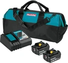 Makita 18V Lith Ion Battery And Rapid Charger Starter Pack (5.0AH) BL1850BDC2X. Fixed Price $199.99.