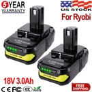 2 Pack 3.0AH For Ryobi P190 Battery 18V One Lithium Ion Compact PBP006. Fixed Price $29.00.