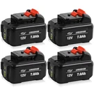 4PACK 12V Max 7.0AH Lithium Battery For Dewalt DCB120 DCD710 DCF813 DCB127-2. Fixed Price $76.99.