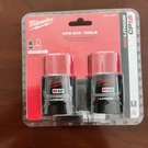 Milwaukee M12 12V 1.5AH Red Lithium-ion Battery (48-11-2411). Fixed Price $50.00.