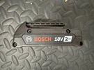 Bosch 18V Li-ion 2.0 Ah Battery BAT612. Fixed Price $29.00.