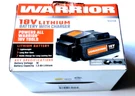Brand New Warrior 18V Lithium Battery With Charger (usa Seller) Sale !!!!!!!. Fixed Price $49.95.