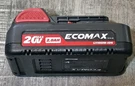 Ecomax 20V 2.0AH 40WH Lithium I0N Replacement Battery EMA2000-001. Fixed Price $49.99.