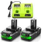 Ryobi 18V 4.0AH Battery 2-PACK & Dual Charger, One+ Compatible, Upgraded. Fixed Price $87.74.