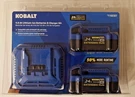 Kobalt 24V Max Extended Run 4.0AH Li-ion 2-BATTERIE Blue (KBCD3424-03). Fixed Price $109.99.