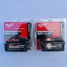 2 Pack New Milwaukee 48-11-1880 M18 High Output 18V 8AH XC8.0 Cordless Battery. Fixed Price $159.98.