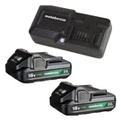 Metabo Hpt 18V Lithium Ion Battery & Charger Kit, 2.0AH Batteries With In. Fixed Price $107.42.
