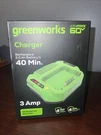 Greenworks 60V 3 Amp Ultrapower Battery Charger New Fast Free Shipping!!!. Fixed Price $43.00.