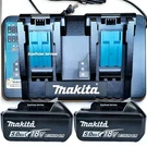 New Makita BL1850B2DC2 18V Li-ion Battery DC18RD Dual Port Charger. Fixed Price $349.38.