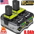 2PACK 8000MAH For Ryobi 18V Battery One Plus High Capacity P109 Lithium. Fixed Price $37.89.