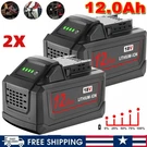 2X 12.0AH For Milwaukee M18 18V Lithium Extended Capacity Battery 48-11-1812. Fixed Price $59.98.