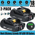 2 Pack For Makita 18V 3.0AH Lxt Lithium-ion BL1830B BL1850B BL1860B Battery Led. Fixed Price $28.99.