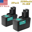 2X 3500MAH Ni-mh Battery For Bosch BAT011 BH1214H BH1214L H1214N Gsb 12VSP-2. Fixed Price $60.95.
