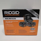 Ridgid 18V Two Ah Max Output Batteries With Charger - Model AC8609340SB. Fixed Price $99.99.