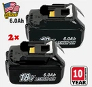 6AH 6.0AH Lithium Battery For Makita 18V LXT400 BL1860 BL1830B. Fixed Price $23.09.