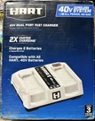 Hart HLCG031VNM Dual Port Power Tool Battery Charger (brand New Never Been Use). Fixed Price $70.00.