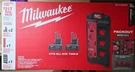 Milwaukee M12 XC4.0 Extended Capacity Battery 2-PACK Packout W/ Wall Plate& Rack. Fixed Price $129.99.