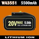 WA3551 20V 5.5AH Max Lithium For Worx Battery Power Tools WA3553. Fixed Price $23.09.