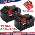 12.0AH 8.0AH 6.0AH For Milwaukee M18 18V Extended Capacity Battery 48-11-186. Fixed Price $20.99.