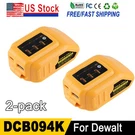 2X DCB094K For Dewalt Cordless 18 20 Volt Usb Port/type Fast Charger. Fixed Price $25.28.