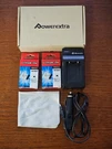 Powerextra Battery Charger + 2 Ultra Lithium-ion Batteries And Adapter. Fixed Price $44.00.