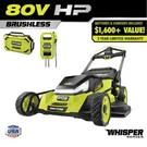 Ryobi 80V Hp Brushless Electric Cordless Mower, 30-INCH With Multi-blade. Fixed Price $1199.00.