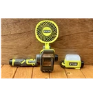 Ryobi Usb Lithium Trio FVF51 FAN,FVL59 Area LIGHT&FVL51 Flashlight Tools Only. Fixed Price $69.99.