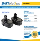 2X 18V 3AH Nimh Battery For Dewalt DC9096 DW9095 DW9096 DW9098 DE9039 DE9095. Fixed Price $83.45.
