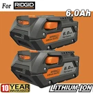 2PK For Ridgid R840087 R840085 Battery 18-VOLT 6.0AH Hyper Lithium High Capacity. Fixed Price $86.98.