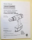 Used Craftsman Model No. 973.274880 3/8 In. Cordless Drill Driver Manual Only. Fixed Price $5.21.