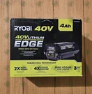 Ryobi Edge OP40406TA1 4AH 40V Lithium-ion High Performance Battery New, Sealed. Fixed Price $134.95.