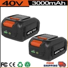 2X WA3580 3.0AH Battery For Worx 40V WG580 Turbine Cordless Leaf Blower. Fixed Price $46.97.