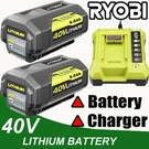 2PACK 8.0AH Replacement For Ryobi 40V Lithium OP40602 Battery With Led / Charger. Fixed Price $96.00.