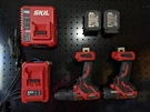 Tool Storage Combo - Pegboard Mounts For 12V Skil Pwrcore Kit. Fixed Price $16.00.