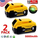 2PACK Battery For Dewalt DCB205-2 5AH 20V Max Xr Compact Lithium-ion Power Tool. Fixed Price $32.54.