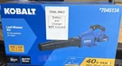 Kobalt 40V Leaf Blower 600 Cfm New 7045134 Tool Only No Battery Or Charger. Fixed Price $89.00.