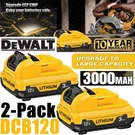 2-PACK 3.0AH For Dewalt 12V Max Lithium Ion Battery DCB120R DCB127 DCB122. Fixed Price $27.00.