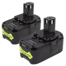 2 Pack 18 Volt 9.0AH Lithium-ion Battery For Ryobi P103 P104 P105 P107 P108 P109. Fixed Price $50.00.