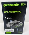 New Greenworks 2.0 Ah Lithium Ion Battery LB24A020. Fixed Price $35.00.