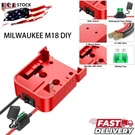 Diy Power Wheels Adapter Connect Fuse Fit For Milwaukee M18 18V Battery Dock Usa. Fixed Price $9.94.