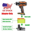 1X Adapter For Ridgid 18V Tools, Fits Ryobi One+ Battery - Only. Fixed Price $16.19.