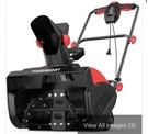 Powersmart Corded Electric Single Stage Snow Blower Black Red. Fixed Price $80.00.