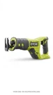 Ryobi PCL515 One+ 18V Cordless Reciprocating Saw - Tool Only Brand New. Fixed Price $44.99.