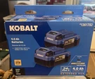 Kobalt 1361782 2CT 24V 4.0AH Lithium Ion Batteries New. Fixed Price $90.00.