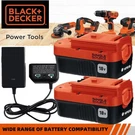 2PACK For Black & Decker Volt Battery/charger HPB18-OPE 244760-00. Fixed Price $261.00.